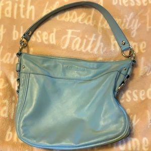 Gently use Coach baby blue shoulder bag!